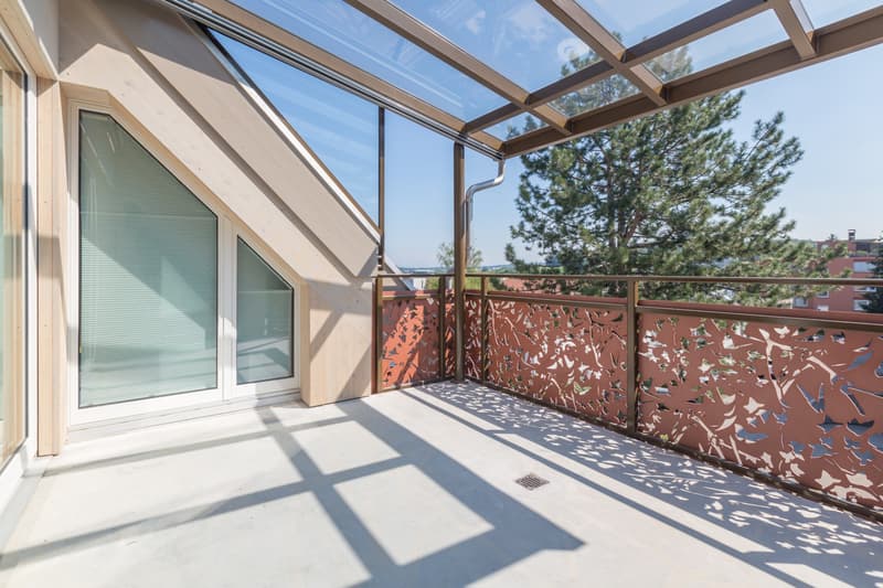 Appartement mansardé moderne et lumineux avec balcon dans un emplacement central à (7)