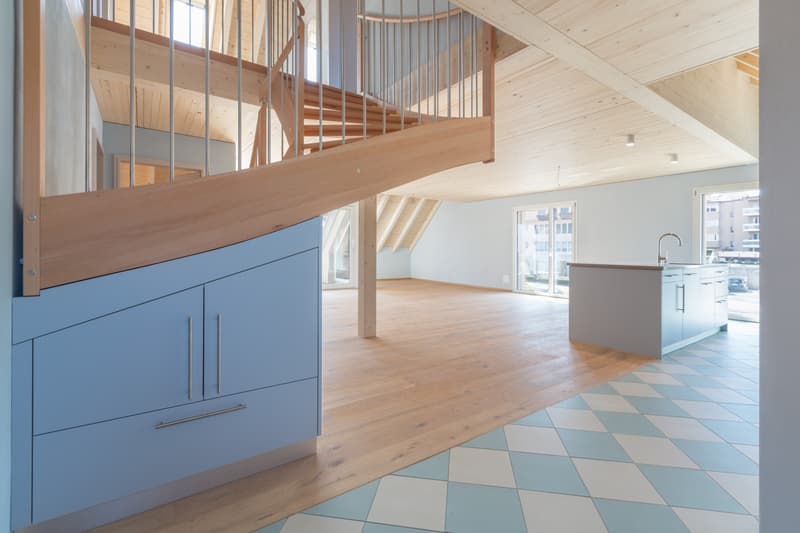 Appartement mansardé moderne et lumineux avec balcon dans un emplacement central à (3)