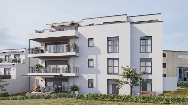 2½ Zimmer Attika Wohnung: Neubau mit Blick ins Grüne (10)