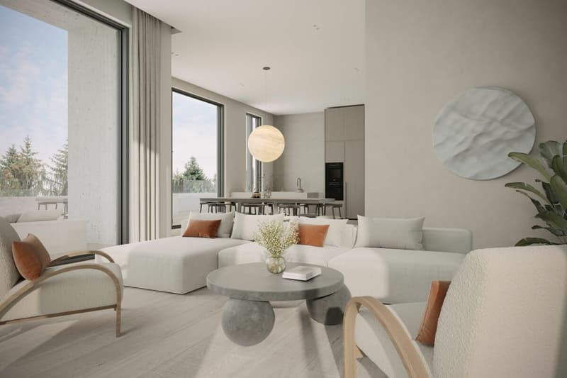 3½ Zimmer Wohnung mit Terrasse: Neubau mit Blick ins Grüne (2)