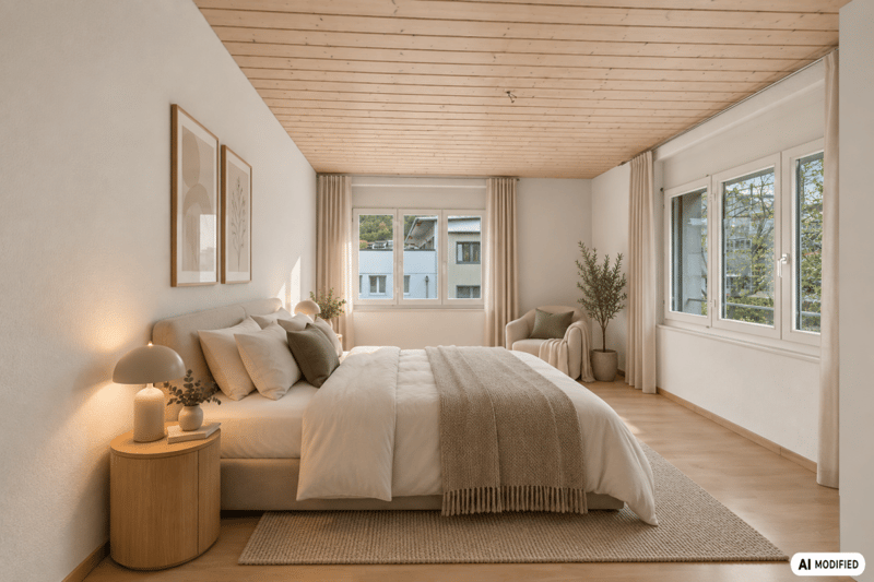Schlafzimmer - digital möbliert