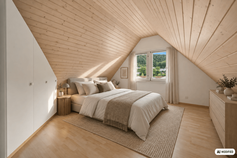 Schlafzimmer - digital möbliert
