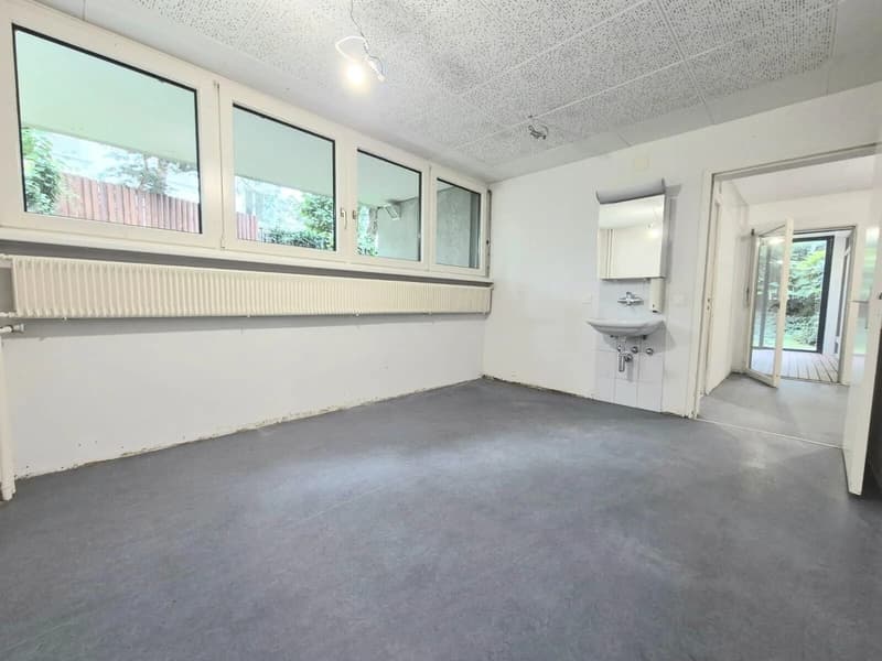 Büro mit verglaster Veranda im Grünen - 180 m² in Aarau mieten (2)