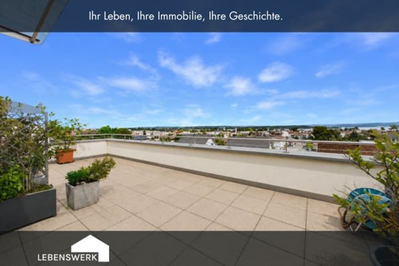Einfamilienhaus mit Seesicht, Attikaterasse, Garten und Doppelgarage, (1)