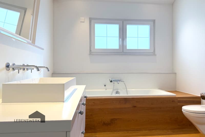 Badezimmer im Obergeschoss.