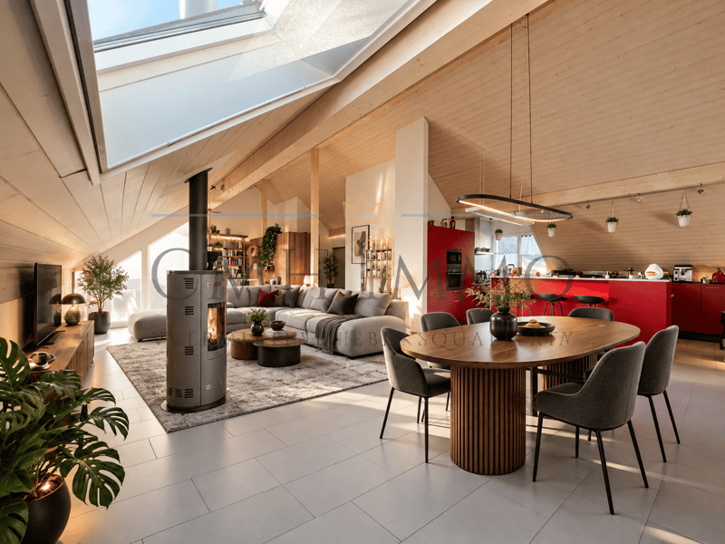 Charmante Dachwohnung mit Weitblick in Kirchleerau – 4.5 Zimmer, 147 m² und eigener Doppelgarage (1)