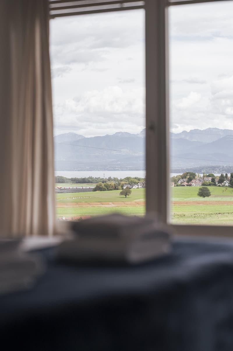Vue sur le lac Léman depuis la chambre