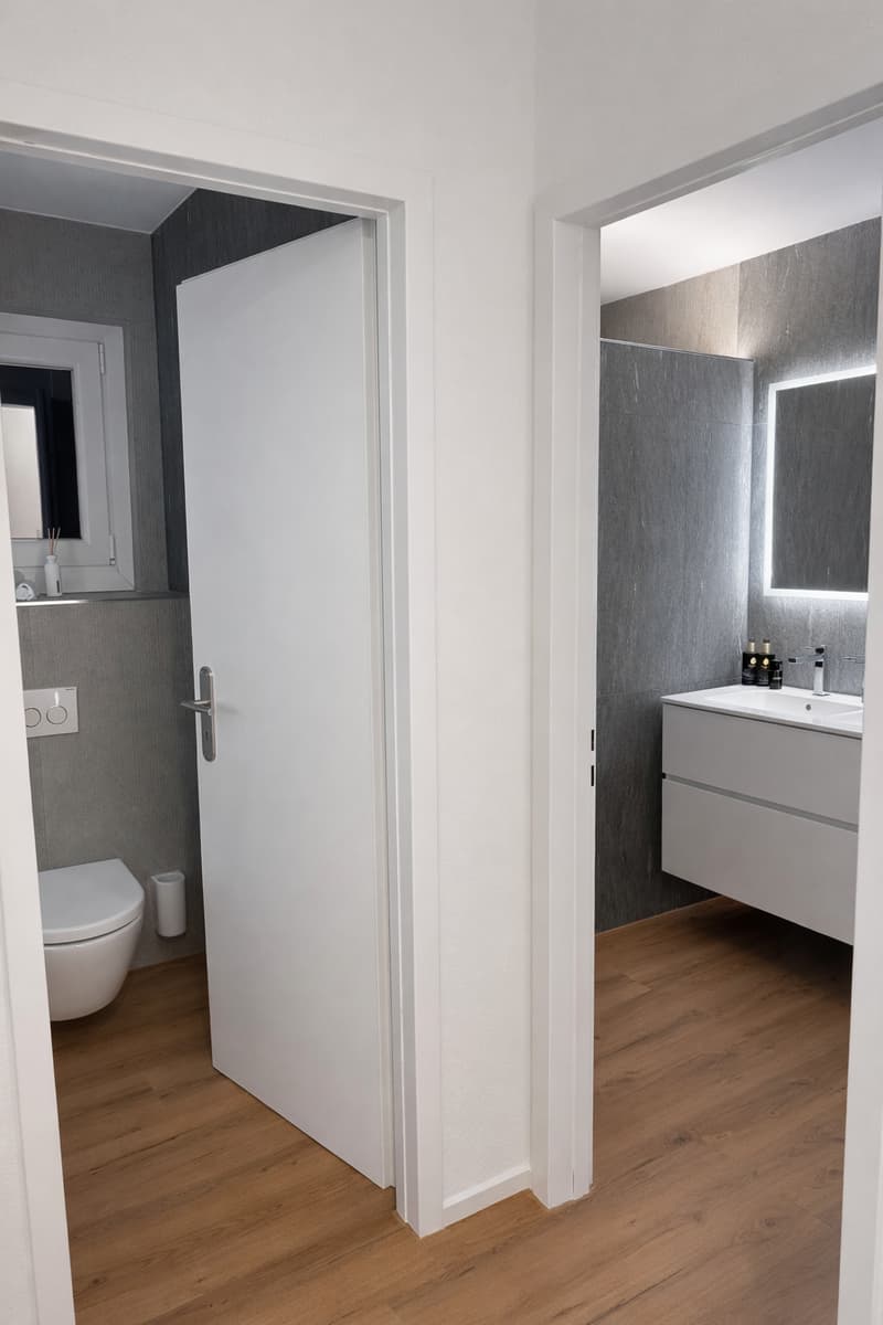 Appartement de 4,5 pièces rénové récemment, ensoleillé avec vue sur le lac et jardin privé (5)