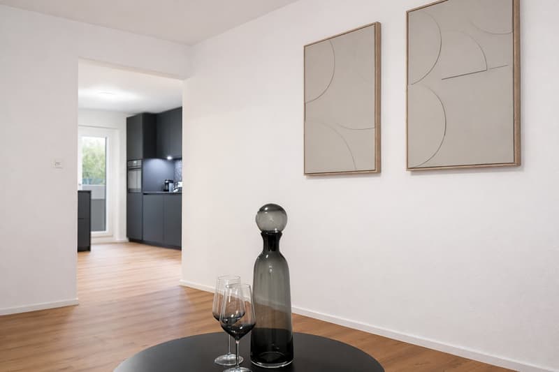 Appartement de 4,5 pièces rénové récemment, ensoleillé avec vue sur le lac et jardin privé (3)