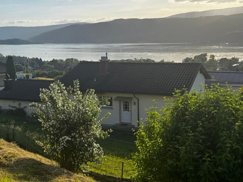 Charmante maison de famille de 5-6 pièces avec vue sur le lac et jardin à Mörigen (26)