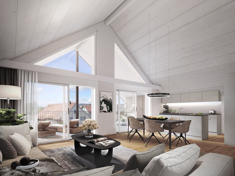 Vivere a Eschikofen - appartamento nuovo attraente di 4,5 locali in mansarda con soffitta (2)