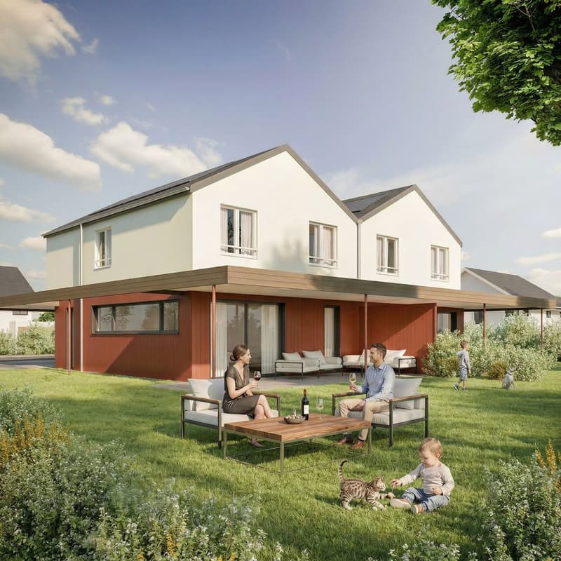 «Zwei Freunde» | Neubau 5.5-Zi.-EFH mit Hobbyraum & gecktem Sitzplatz | Roggwil BE (1)