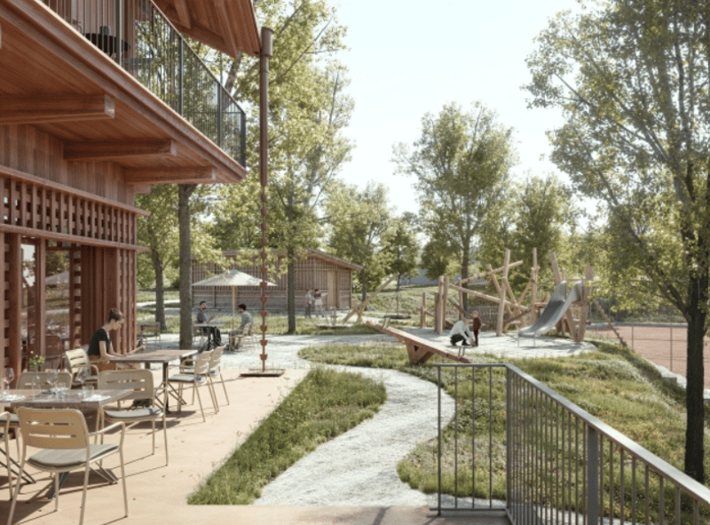 Neubau Restaurant Schützen Unterägeri mit Terrasse im Freizeit- und Naherholungsgebiet (3)