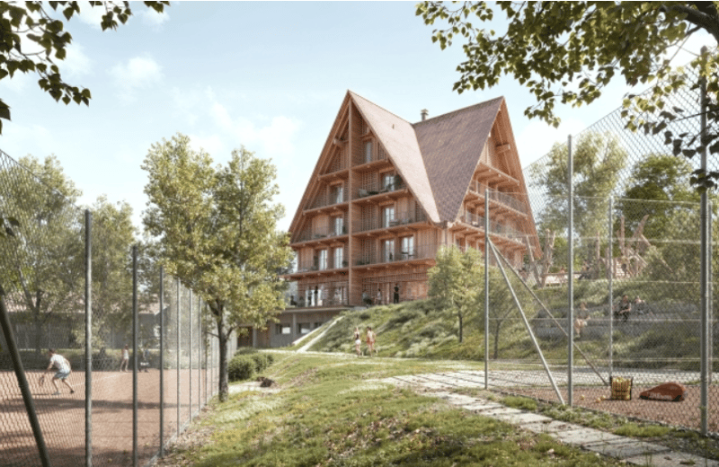Neubau Restaurant Schützen Unterägeri mit Terrasse im Freizeit- und Naherholungsgebiet (5)