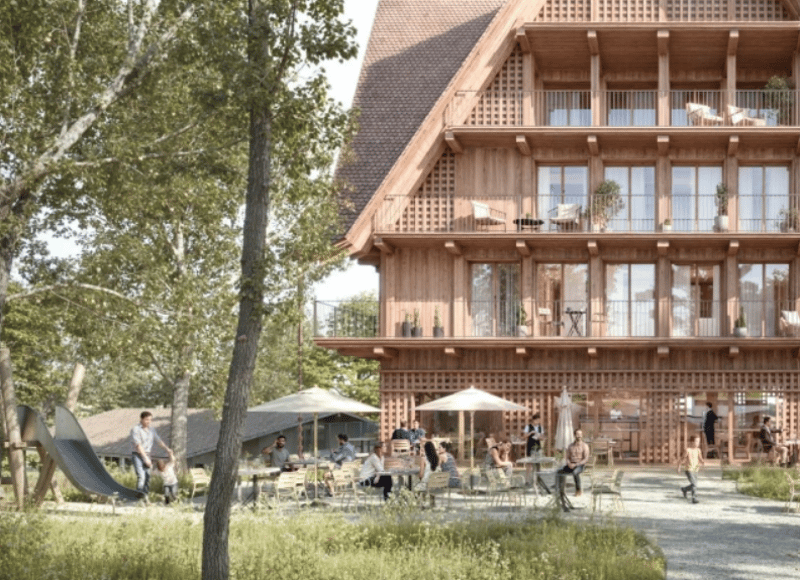 Neubau Restaurant Schützen Unterägeri mit Terrasse im Freizeit- und Naherholungsgebiet (2)