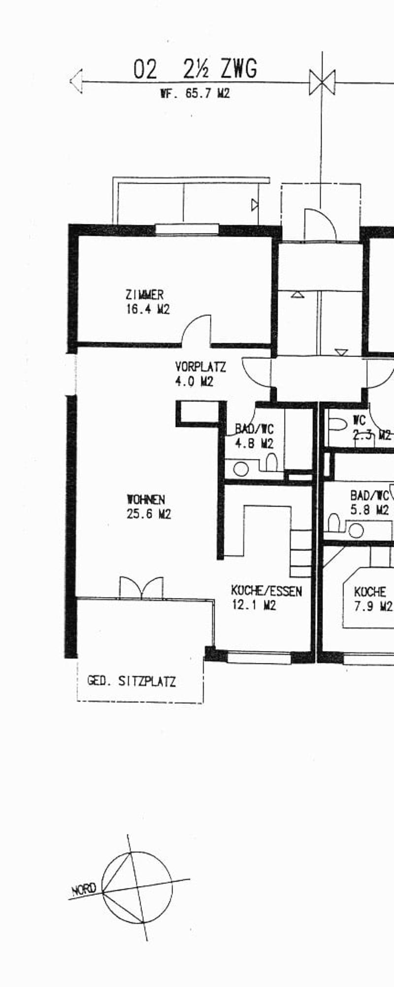 Schöne Wohnung in ruhiger Lage am Dorfrand, nahe Tram und Läden (6)