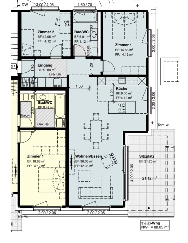 Neubau Mehrfamilienhaus mit 8 Eigentumswohnungen und einer gemeinsamen Autoeinstellhalle (2)