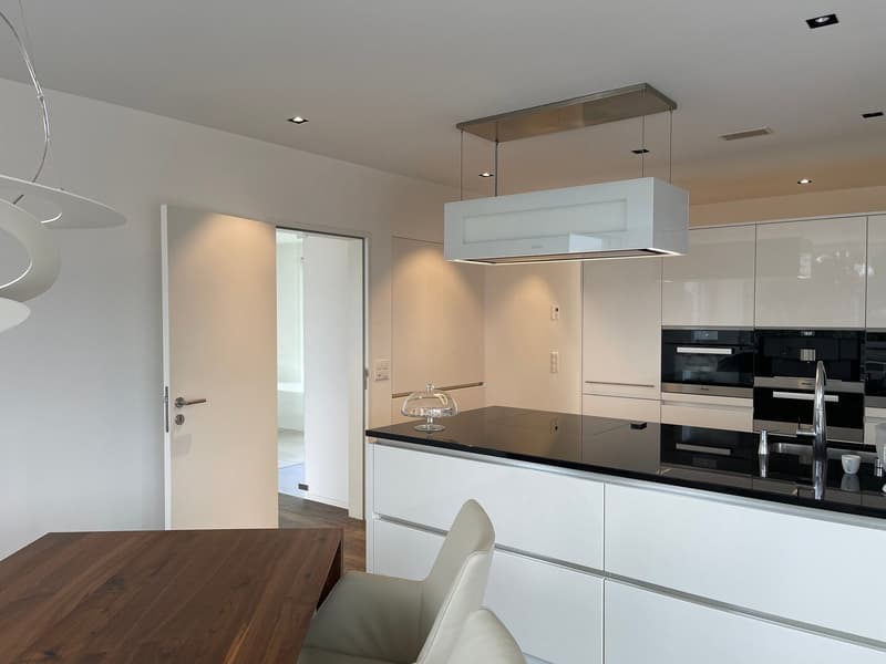 3 1/2 Maisonette attic apartment, large sun terraces with basement, 2 underground parking spaces (8)