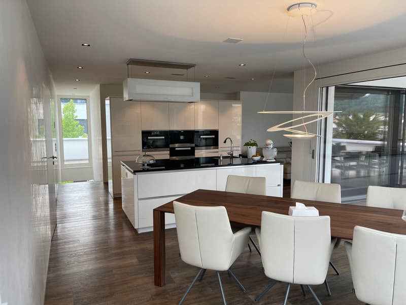 3 1/2 Maisonette attic apartment, large sun terraces with basement, 2 underground parking spaces (5)