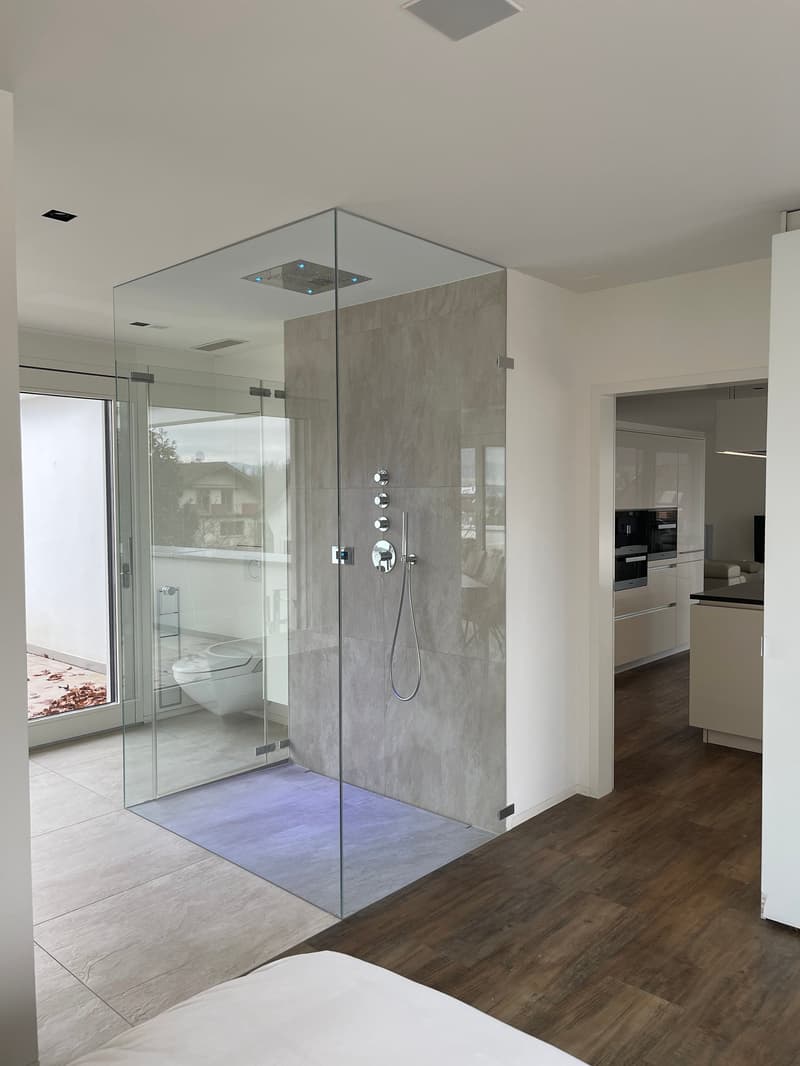 3 1/2 Maisonette attic apartment, large sun terraces with basement, 2 underground parking spaces (3)