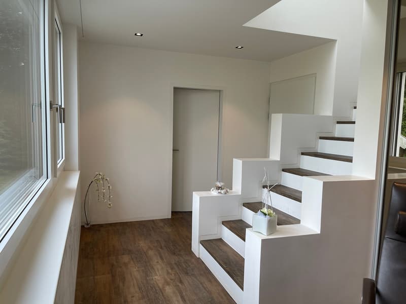 3 1/2 Maisonette attic apartment, large sun terraces with basement, 2 underground parking spaces (20)