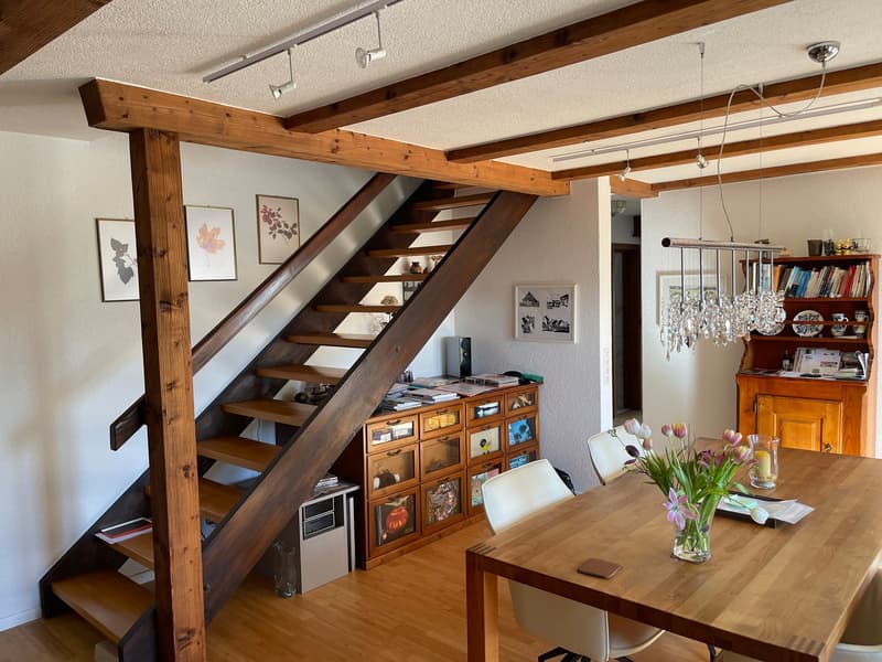 3 1/2 Room Maisonette Attic Apartment 88 m2 with 2 Balconies and Studio 46 m2 (Option) (4)