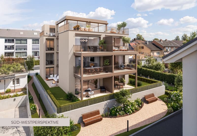 Sunshine until the evening hours – Stylish 3.5-room apartment with a far-reaching view and plenty of light (1)