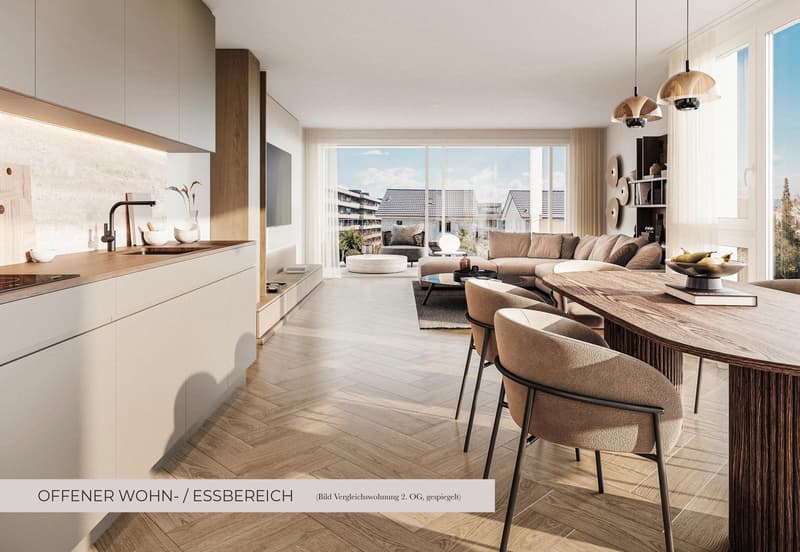 Sunshine until the evening hours – Stylish 3.5-room apartment with a far-reaching view and plenty of light (2)