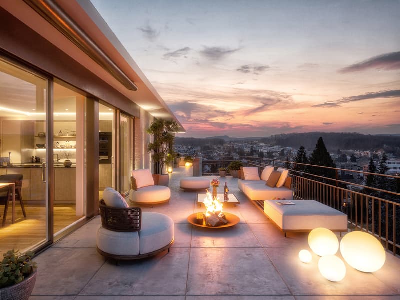 Attika - Terrasse by night