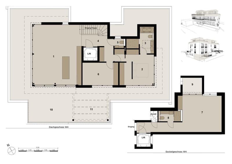 Grundriss Attika