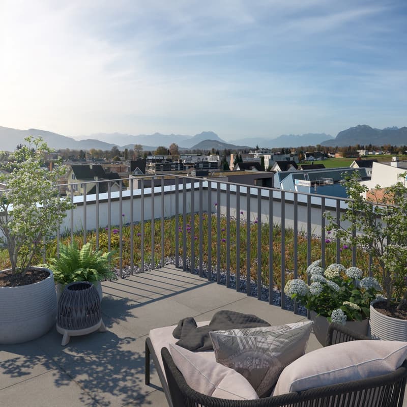 Dachterrasse, Balkon und 4.5 Zimmer mit Weitsicht (4)