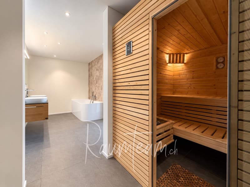 Von der Sauna direkt auf die Terrasse: Wellness in den eigenen vier Wänden