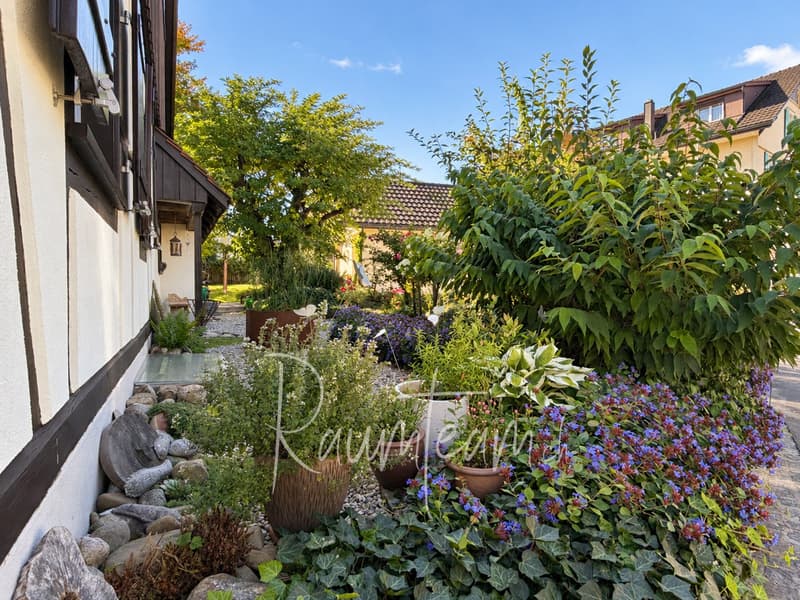 Ein wunderschöner Garten umgibt das Haus