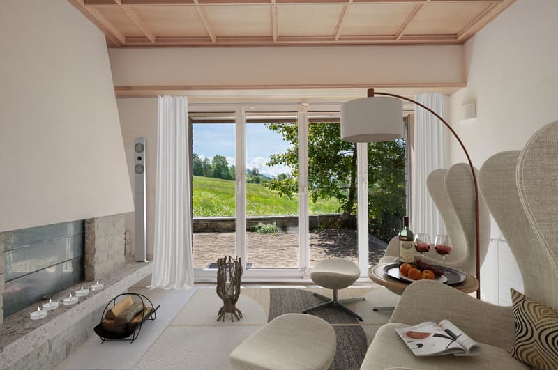 Exklusives Landhausidyll mit 3’874 m² Land, grossem Naturteich und Alpenblick (18)
