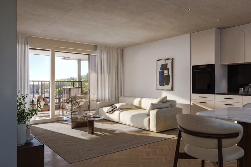 Wohnzimmer / Balkon
