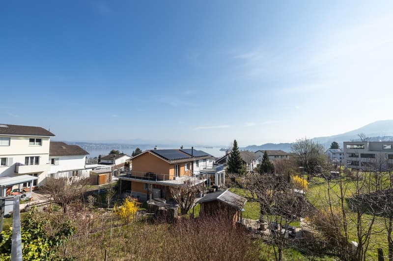 Aussicht vom Balkon im 1. Stock