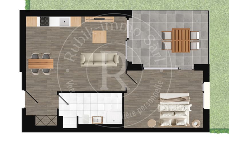 2.5 rooms of 51m² with private garden (6)