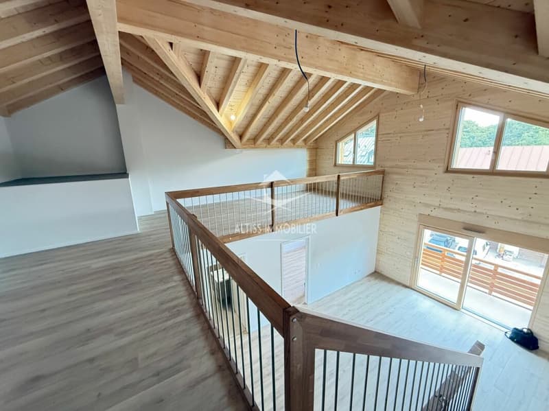 Attique 3,5 pièces neuf, belle mezzanine. (9)