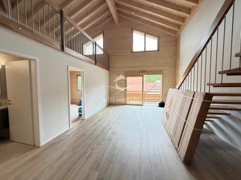 Attique 3,5 pièces neuf, belle mezzanine. (4)