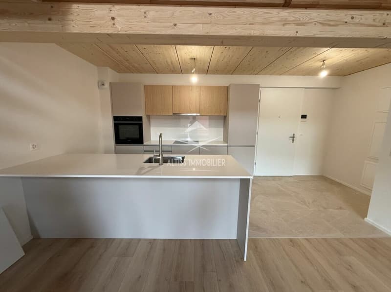 Attique 3,5 pièces neuf, belle mezzanine. (7)