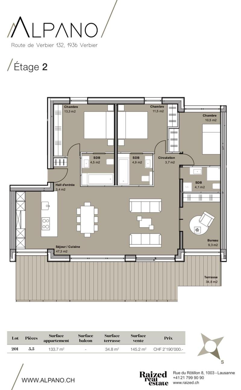 Appartement 2.5 pièces neuf de haut standing en résidence principale. (1)