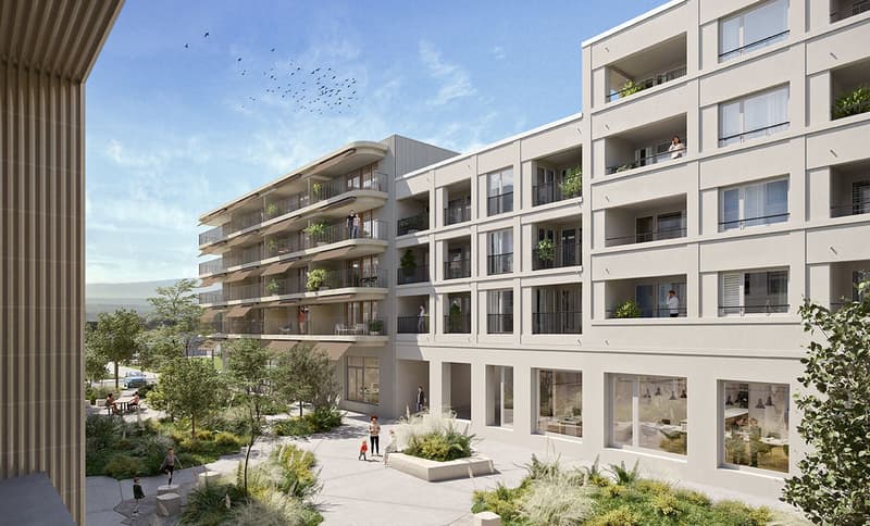 Wohnung mit 3.5 Zimmern und großem Balkon im Quartier de l'Orée in Crissier (1)