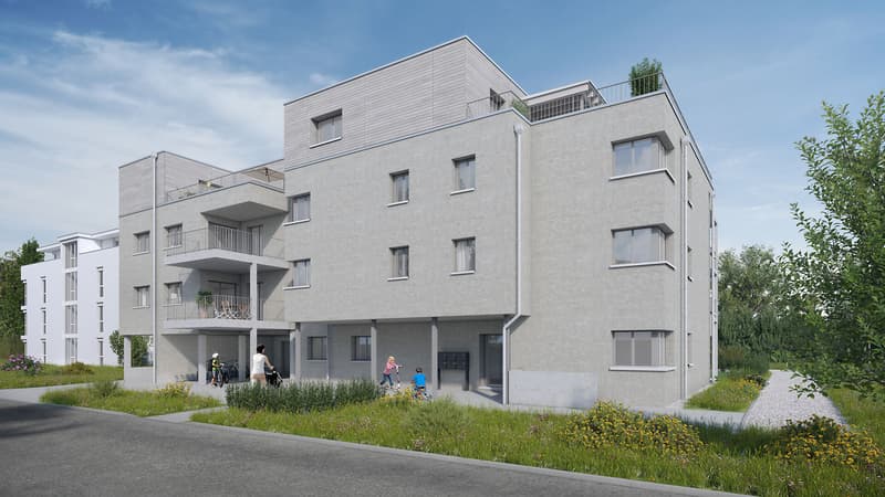 Neubau eines Mehrfamilienhauses an optimal besonnter Lage im Dorfzentrum mit attraktiven 2.5- + 4.5- Zi- Eigentumswohnungen (3)