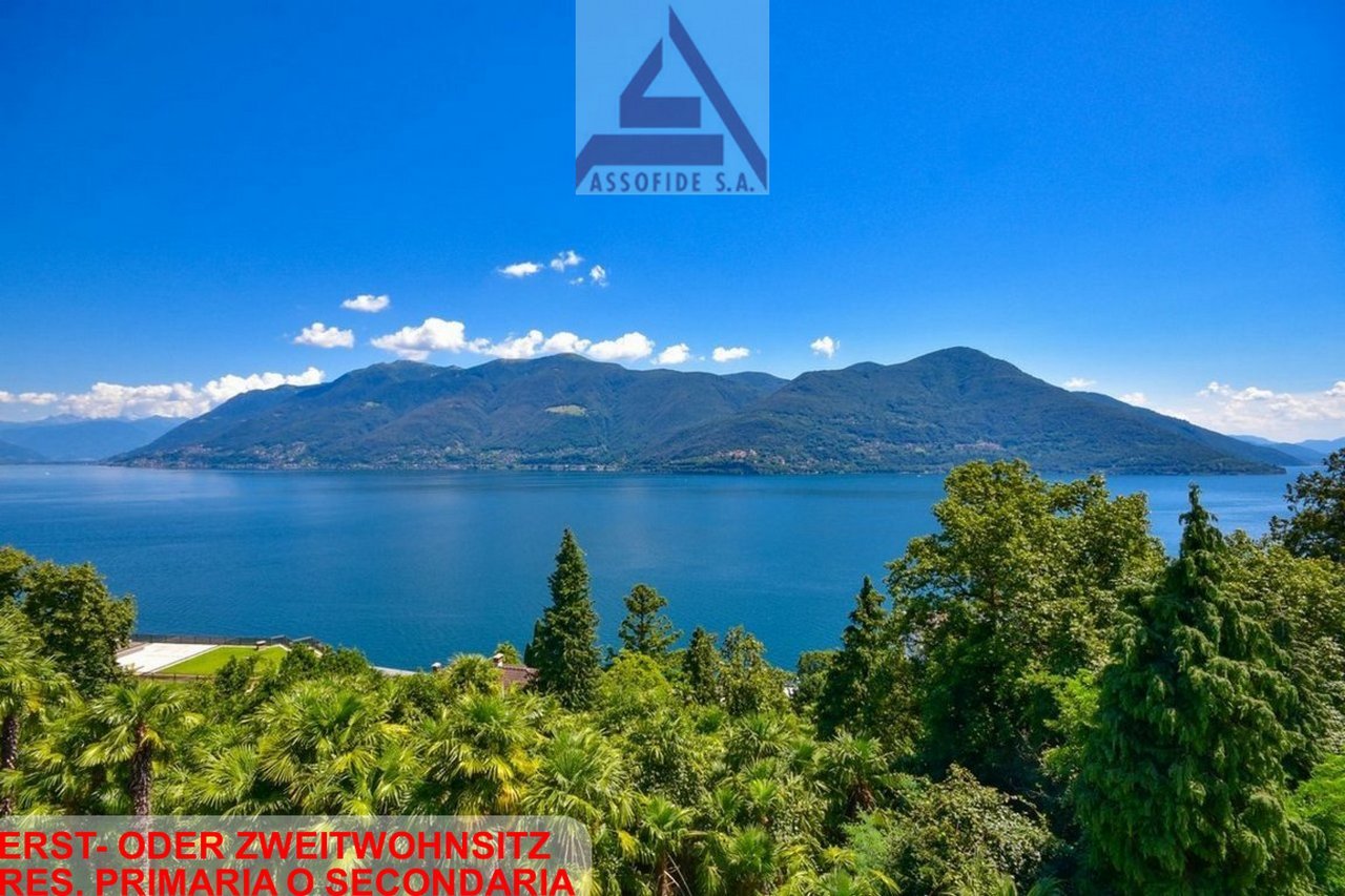 Aerial view of a mountain with a lake and lush green trees.