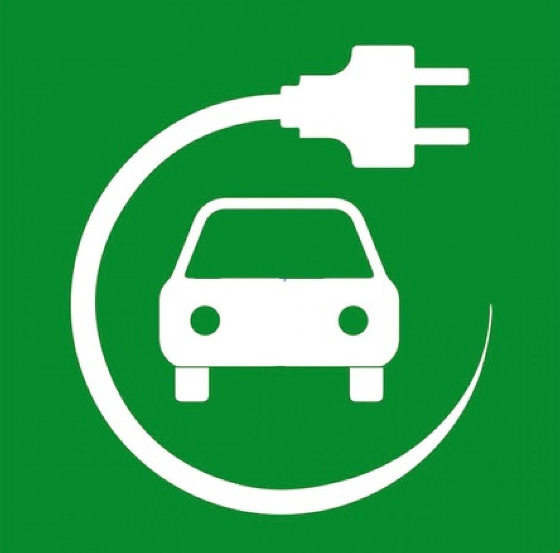 Electric car charging icon