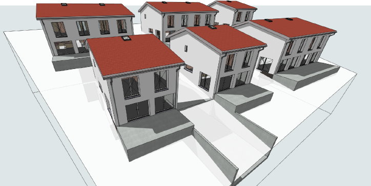 6 units of residential buildings with raised ground floor