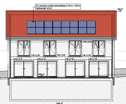 4 bedrooms, 4 bathrooms, solar panels on the roof