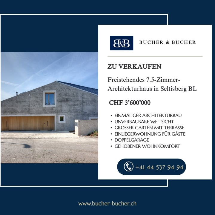 7.5 room house, single-family architecture, large garden with terrace, guest accommodation, double garage, elevated living comfort