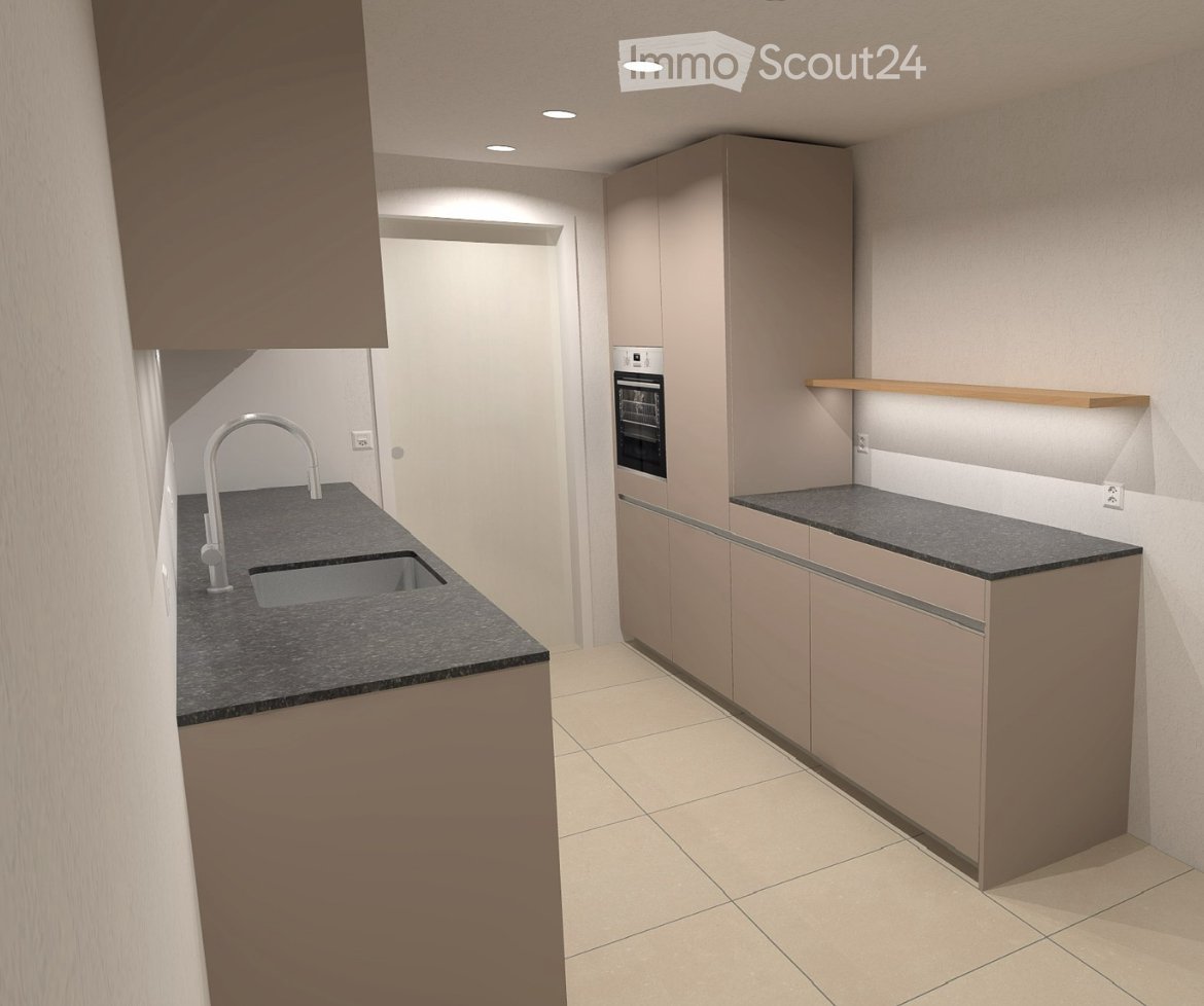 Modern open kitchen, granite countertops, modern cabinets, modern oven, modern sink, modern faucet