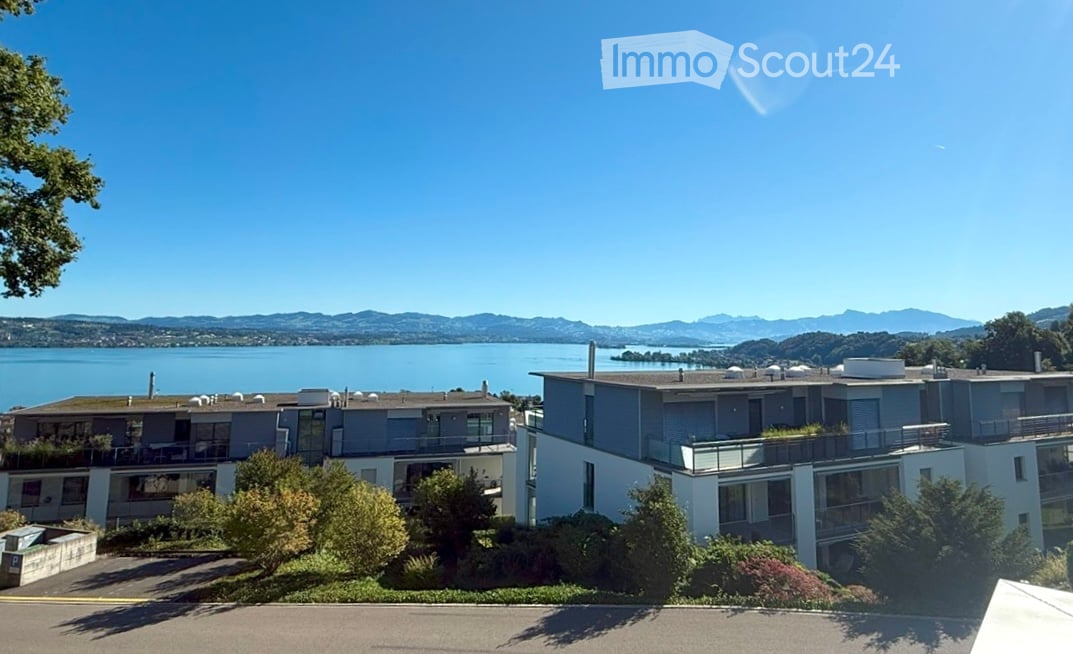 Modern building with a beautiful view of the lake